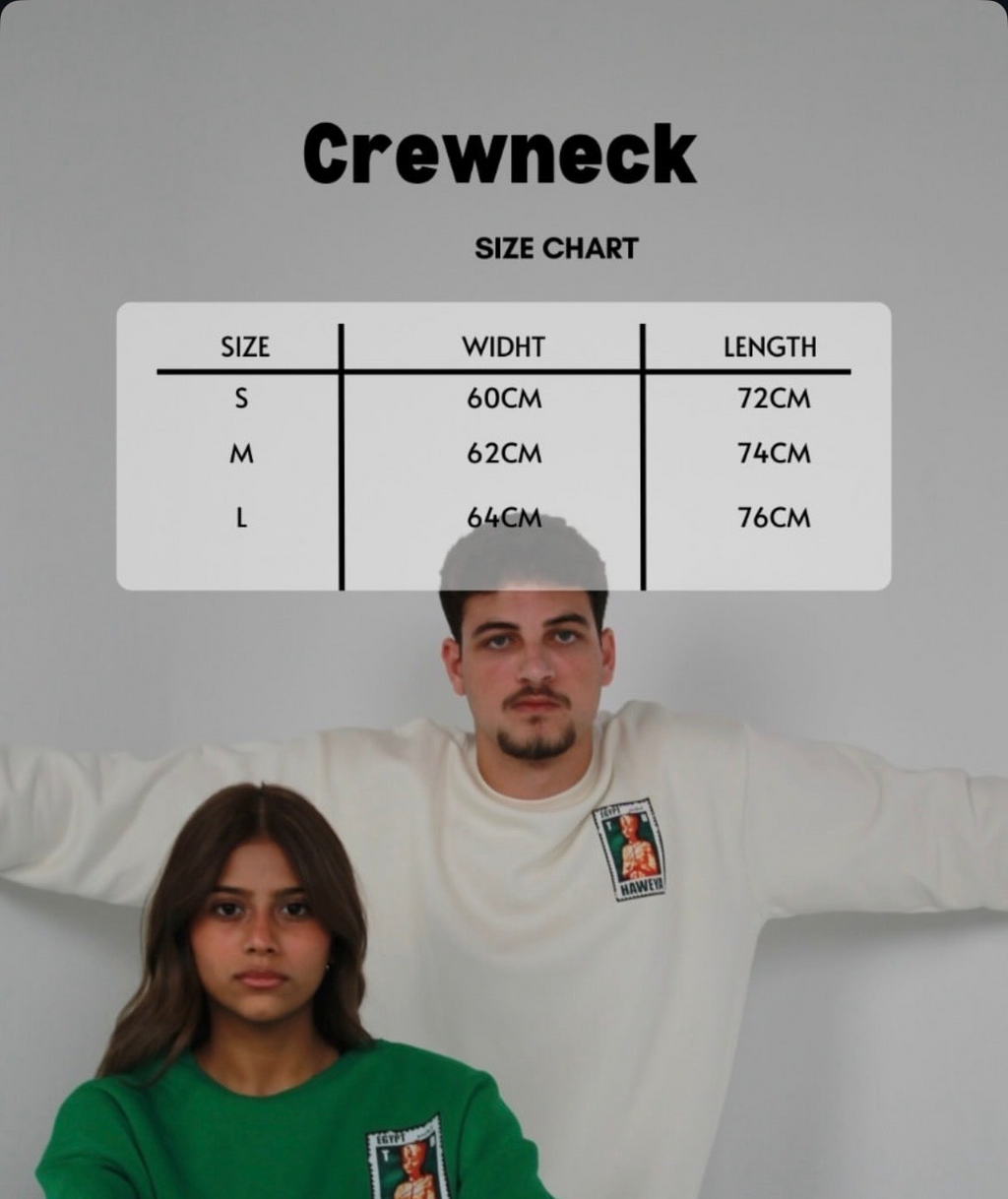 Stitched green crewneck