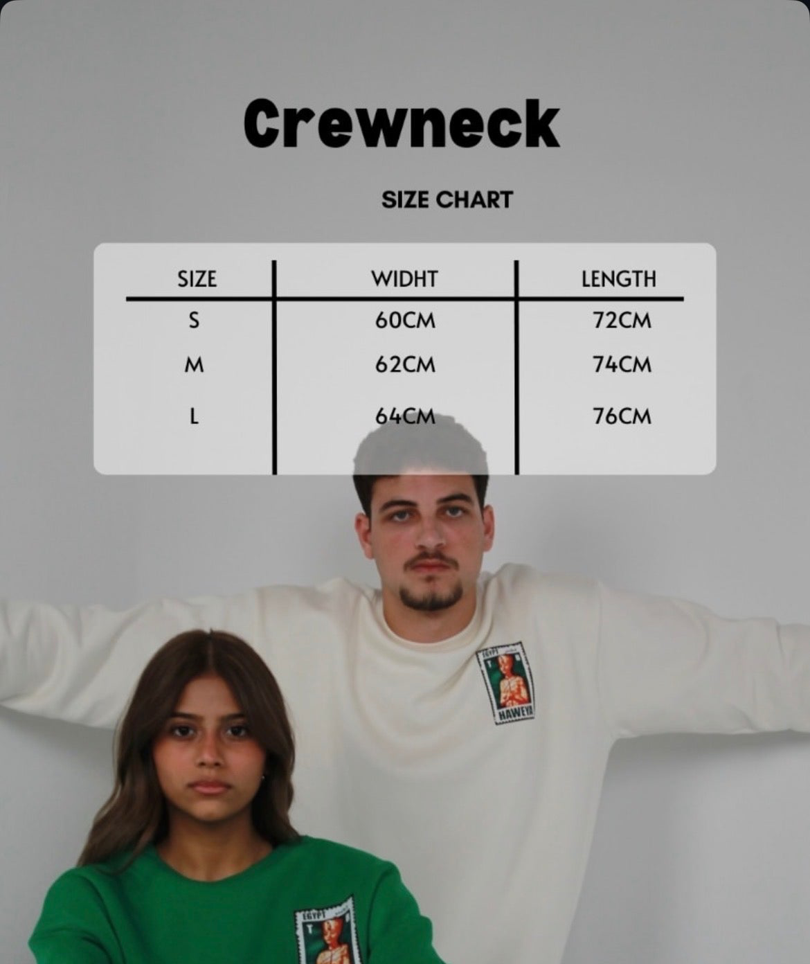 Stitched green crewneck